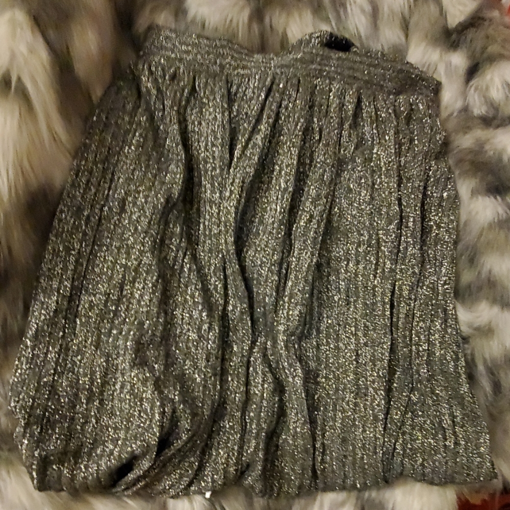 Glittery Silver Skirt